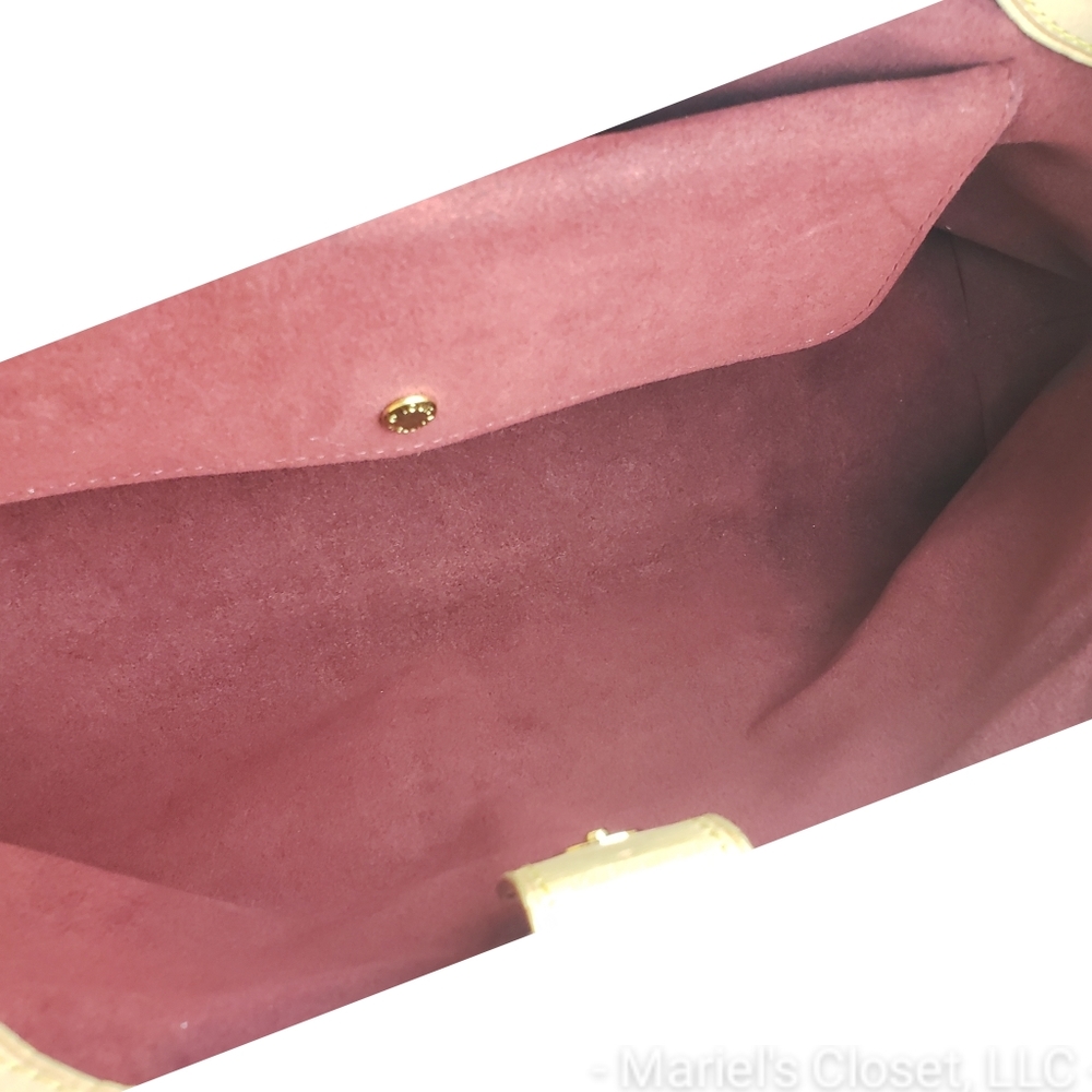 Authentic Louis Vuitton White Multicolore Judy MM with Strap and Dustbag #3247M - Picture 8 of 9